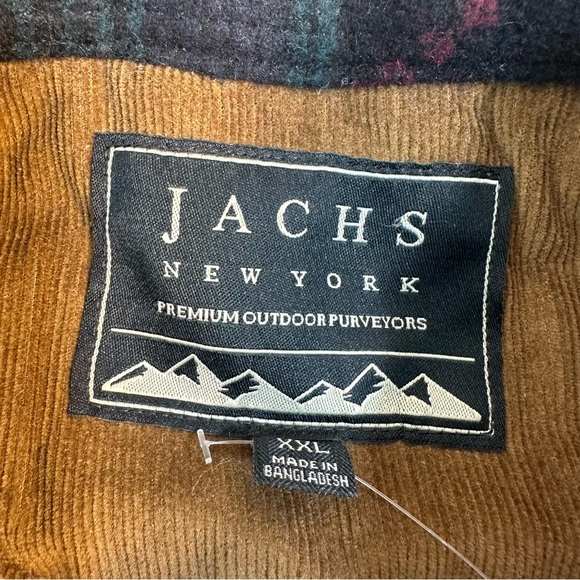 Jachs Men's Wool Blend Sherpa Lined Flannel Shirt Jacket Size: XXL NWOT - Picture 10 of 13